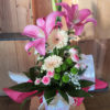 Bouquet bulle haut dans les tons roses - Fleurs de saison – Image 2